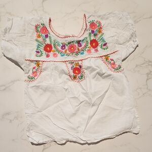 unik Traditional Puebla Girl's Embroidered Blouse size 8